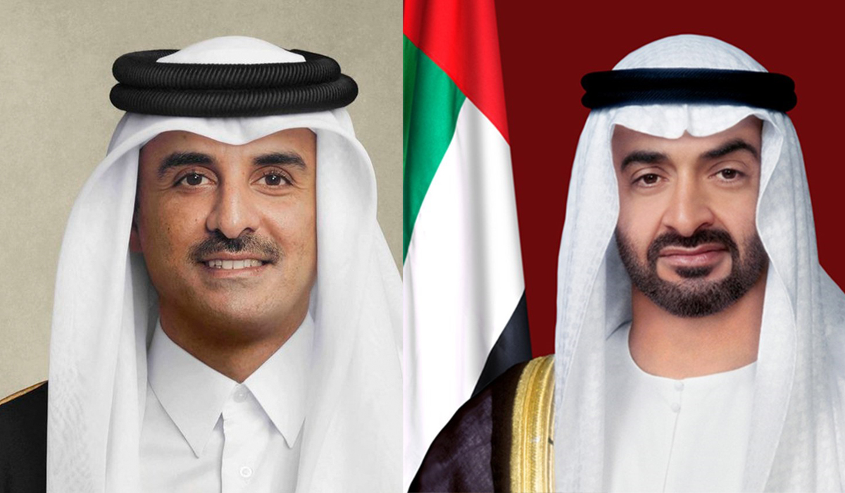 HH the Amir, UAE President Discuss by Phone Deep-Rooted Relations